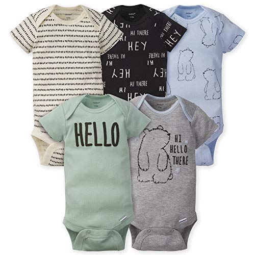 Gerber Baby Boys' 5-Pack Onesies Footie
