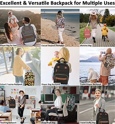 Waterproof Diaper Backpack Tote with Insulated Pockets