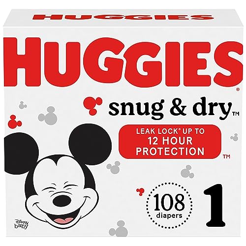 Huggies Snug & Dry Size 1 Diapers, 108 Ct