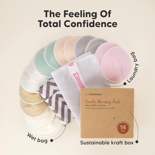 Organic Bamboo Nursing Breast Pads - Reusable & Washable