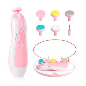 Electric Baby Nail Trimmer with Light - Pink
