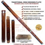 Irish Wooden D Flute with Hard Case 23”