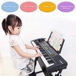 Hricane 61-Key Kids Piano Keyboard with Microphone