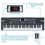 Hricane 61-Key Kids Piano Keyboard with Microphone