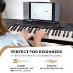 Alesis Melody 61 Keyboard Piano Bundle for Beginners