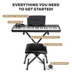 Alesis Melody 61 Keyboard Piano Bundle for Beginners