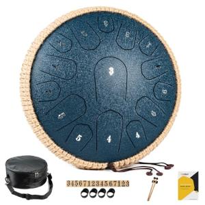 MeloBeat 13" Steel Tongue Drum with Accessories