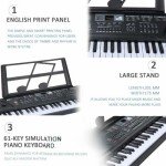 61-Key Digital Music Teaching Keyboard with Microphone