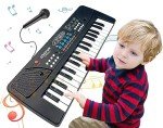 37-Key Kids Piano with Microphone - Portable Fun!