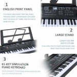 Portable 61-Key Electric Keyboard Piano for Kids