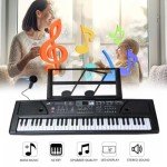 Portable 61-Key Electric Keyboard Piano for Kids