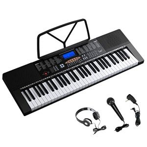 61-Key Portable Piano Keyboard with Teaching Modes
