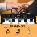 61-Key Portable Piano Keyboard with Teaching Modes