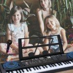 61-Key Digital Music Teaching Keyboard with Microphone