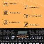 61-Key Portable Piano Keyboard with Teaching Modes