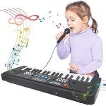 37-Key Kids Piano with Microphone - Portable Fun!