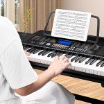 61-Key Portable Piano Keyboard with Teaching Modes