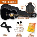 Full Size Cutaway Acoustic Guitar Starter Bundle