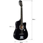 38" Classic 6-String Acoustic Guitar Bundle (Black)