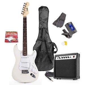 Max Gigkit White Electric Guitar Starter Kit