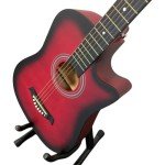 38" Acoustic Guitar with Cutaway & Bag (Red)