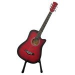 38" Acoustic Guitar with Cutaway & Bag (Red)