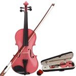 Full Size Pink Violin with Bow and Case
