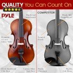Pyle Beginner Violin Kit with Accessories and Case