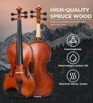 Vangoa Full Size Acoustic Violin Beginner Set