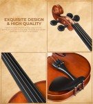 Vangoa Full Size Acoustic Violin Beginner Set