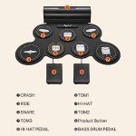 Portable 7-Pad Electronic Drum Kit with Speaker