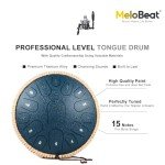 MeloBeat 13" Steel Tongue Drum with Accessories