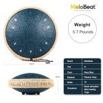 MeloBeat 13" Steel Tongue Drum with Accessories