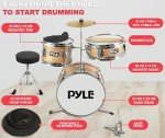 Kids Acoustic Drum Kit for Ages 3-12