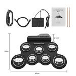 Compact Digital Electronic Drum Kit with 7 Pads