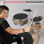Kids Acoustic Drum Kit for Ages 3-12