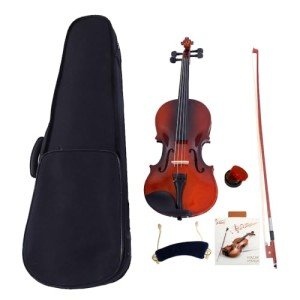 Bonnlo Full-Size Acoustic Violin with Case & Bow
