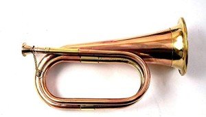 Full-Size Pure Brass Bugle in Brown