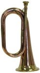 Full-Size Pure Brass Bugle in Brown
