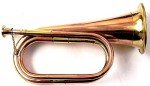 Full-Size Pure Brass Bugle in Brown