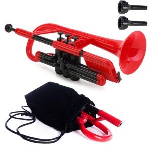 Plastic Cornet with Carry Bag - Bb Student Red
