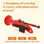 Plastic Cornet with Carry Bag - Bb Student Red