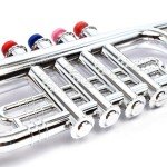 Bontempi Colorful 4-Note Silver Trumpet, 37 cm