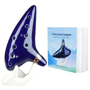 Ohuhu Zelda Ocarina with Song Book & Stand