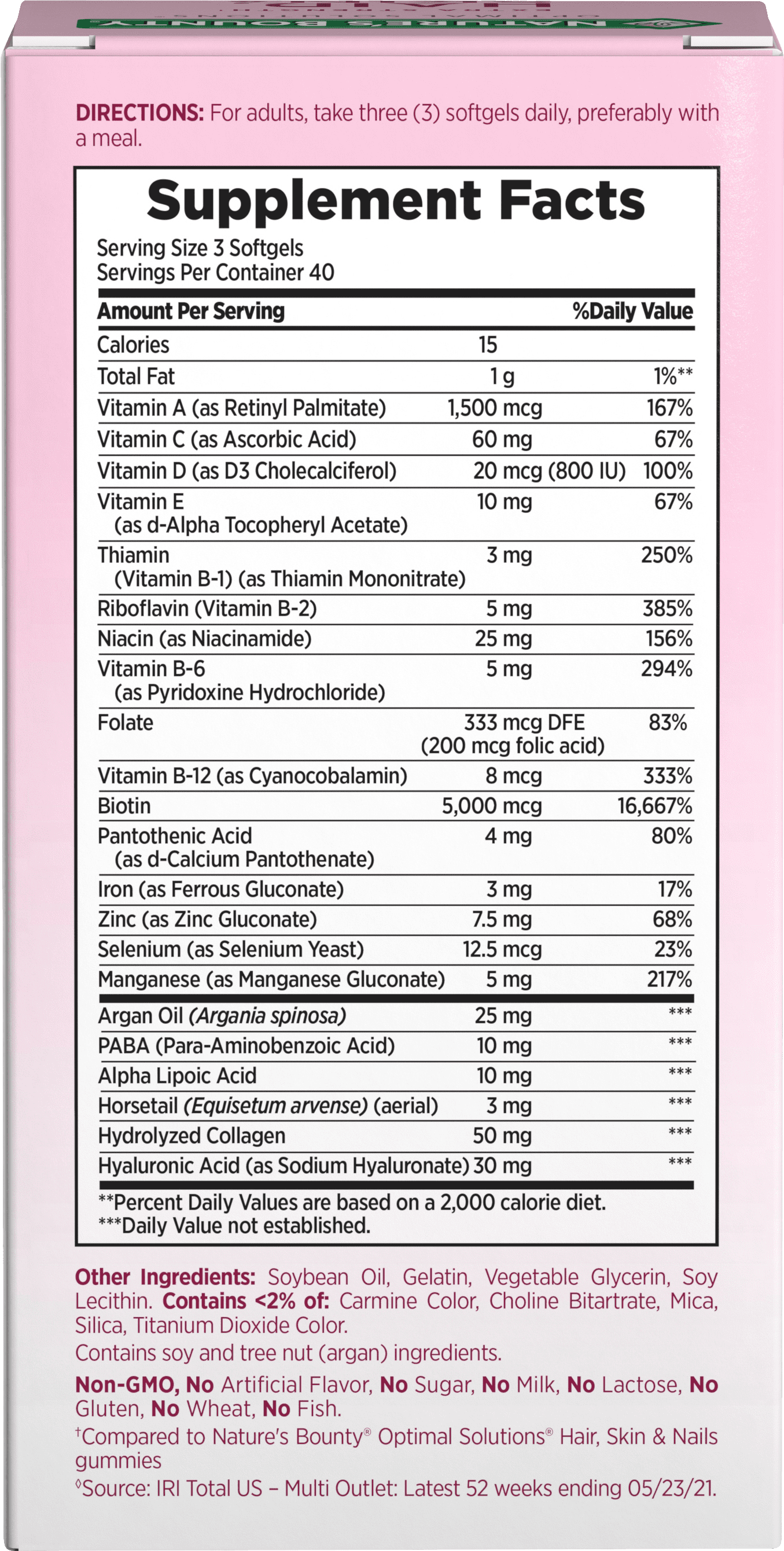 Nature's Bounty Advanced Hair, Skin & Nail Softgels