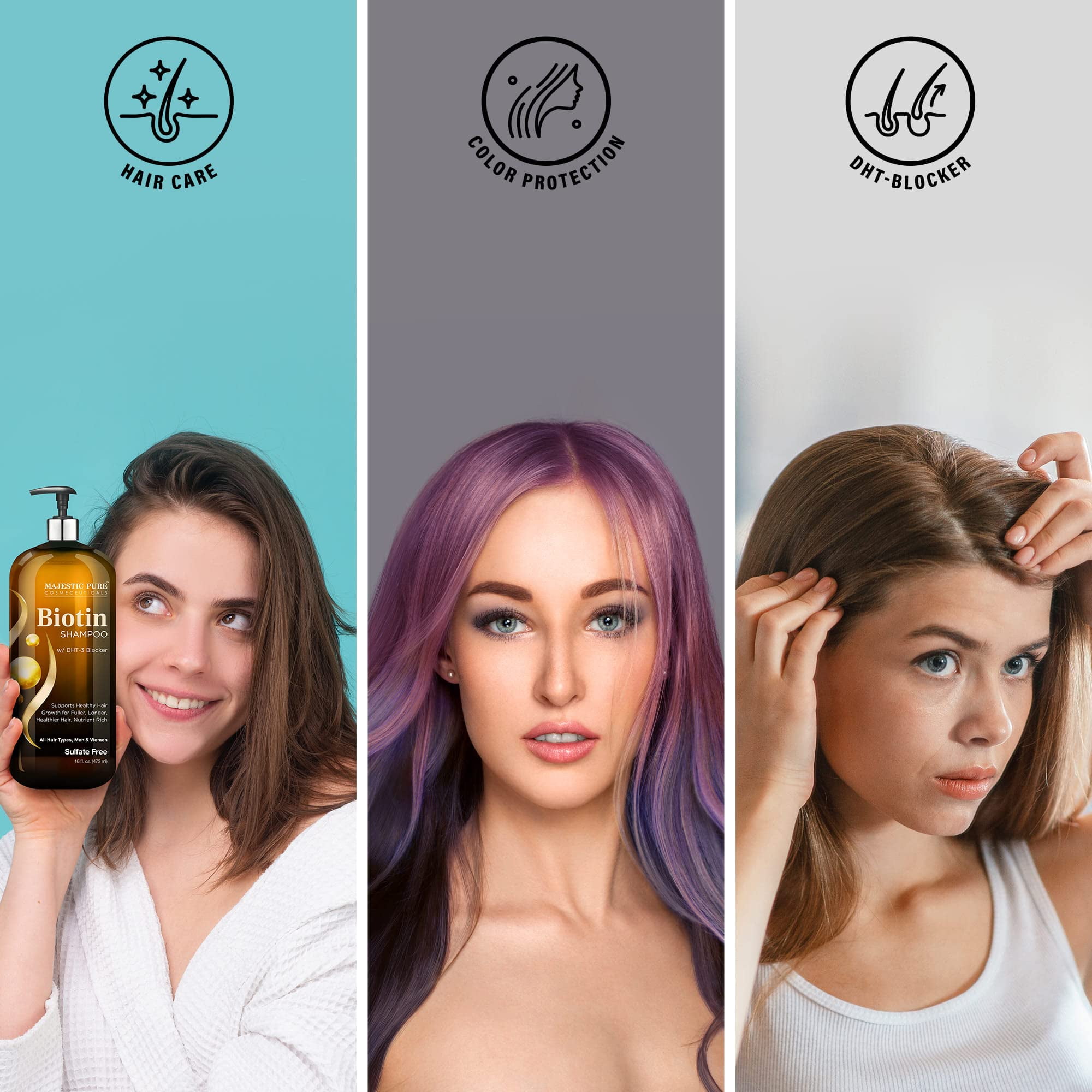 Hair Growth Shampoo with Biotin - DHT Blocker - 16oz