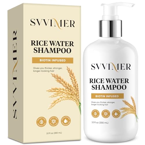 Svvimer Hair Growth Shampoo: Rice Water + Rosemary