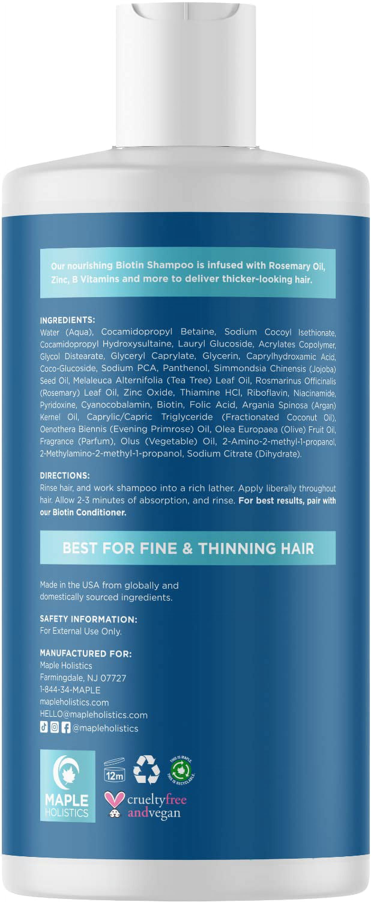 Biotin Volumizing Shampoo - Thickens Thinning Hair