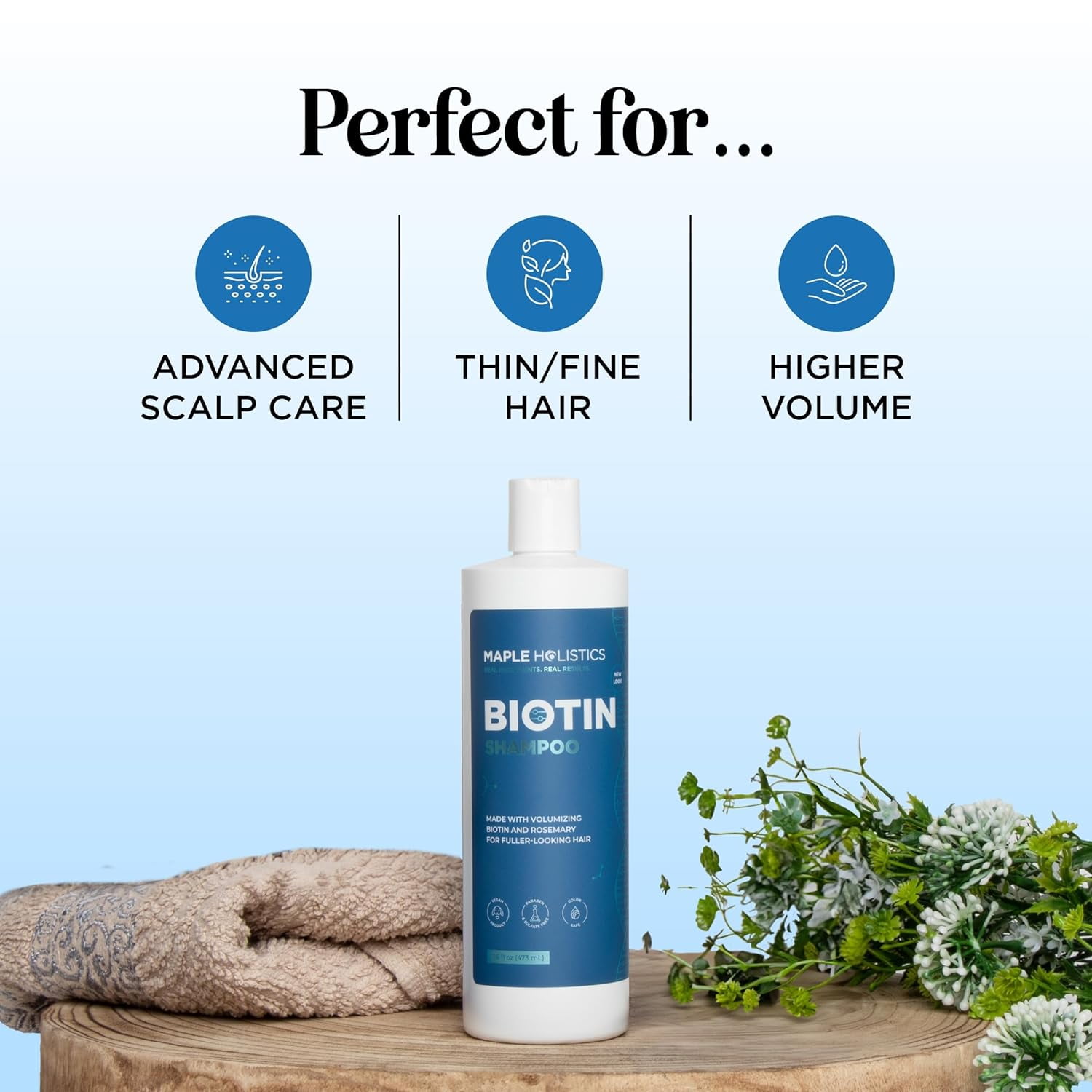 Biotin Volumizing Shampoo - Thickens Thinning Hair