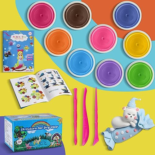 24 Colors Ultra Light Air Dry Clay Set